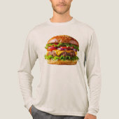 SlipperyJoe's mondwaterende cheeseburger knapperig Tri-Blend Shirt (Voorkant volledig)
