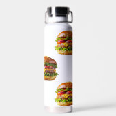 SlipperyJoe's mondwaterende cheeseburger knapperig Waterfles (Achterkant)