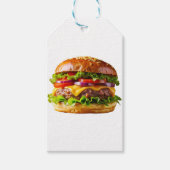 SlipperyJoe's mondwatering cheeseburger knapperige Cadeaulabel (Voorkant)