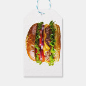 SlipperyJoe's mondwatering cheeseburger knapperige Cadeaulabel (Achterkant)