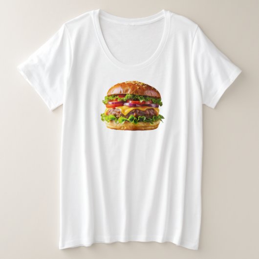 SlipperyJoe's mouthwatering cheeseburger crispy ba Grote Maat T-shirt (Design voorkant)
