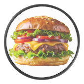 SlipperyJoe's mouthwatering cheeseburger crispy ba Hockey Puck (Voorkant)