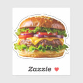 SlipperyJoe's mouthwatering cheeseburger crispy ba Sticker (Vel)