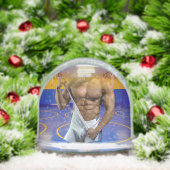 SlipperyJoe's muscular man bulge six-pack gym trai Sneeuwbol (Kerstmis)