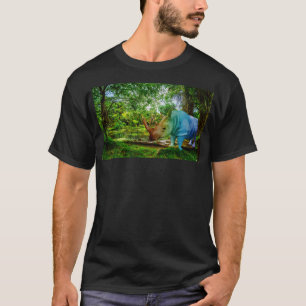SlipperyJoe's neushoorn weelderige tropische omgev T-shirt