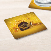 SlipperyJoe's New Year's Eve celebration festive g Kartonnen Onderzetters (Schuin)