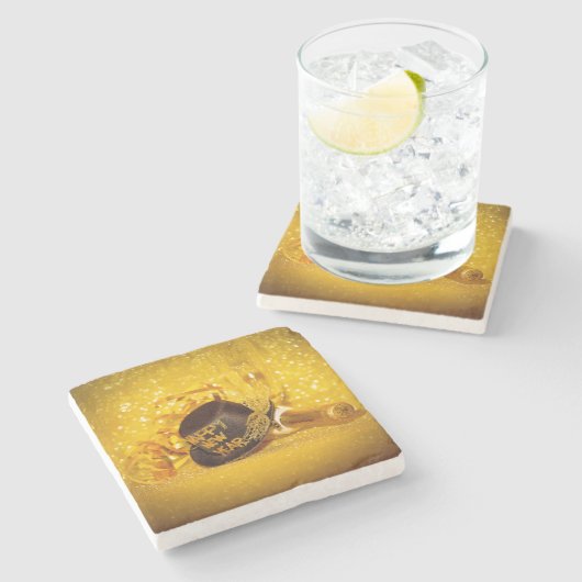 SlipperyJoe's New Year's Eve celebration festive g Stenen Onderzetter (Zijkant)