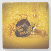 SlipperyJoe's New Year's Eve celebration festive g Stenen Onderzetter (Voorkant)