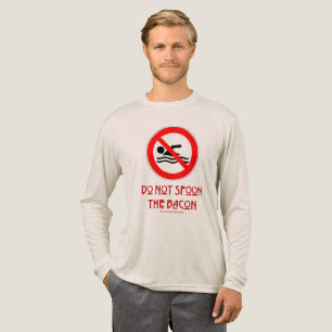 SlipperyJoe's niet lepel spek rode waarschuwing ma Tri-Blend Shirt