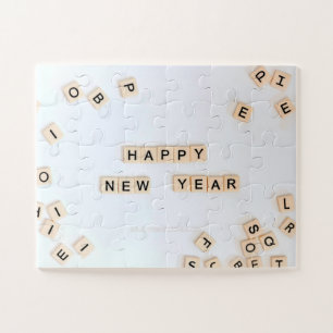 SlipperyJoe's nieuwjaarsviering verspreid beige be Legpuzzel