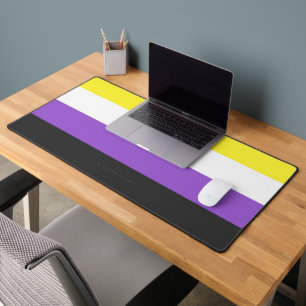 SlipperyJoe's Non-binaire Pride-vlag geel wit paar Bureaumat