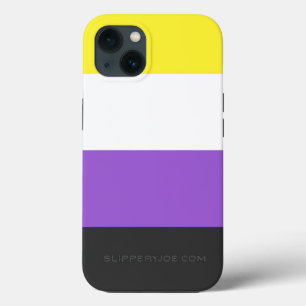 SlipperyJoe's Non-binaire Pride-vlag geel wit paar Case-Mate iPhone Case