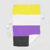SlipperyJoe's Non-binaire Pride-vlag geel wit paar Golfhanddoek (Insitu)