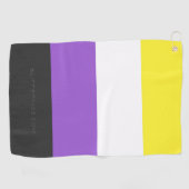 SlipperyJoe's Non-binaire Pride-vlag geel wit paar Golfhanddoek (Horizontaal)