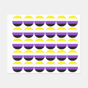 SlipperyJoe's Non-binaire Pride-vlag geel wit paar Labels