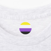 SlipperyJoe's Non-binaire Pride-vlag geel wit paar Labels (Aangebracht)