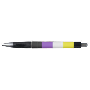 SlipperyJoe's Non-binaire Pride-vlag geel wit paar Pen