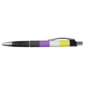 SlipperyJoe's Non-binaire Pride-vlag geel wit paar Pen (Bovenkant)