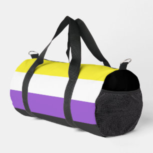 SlipperyJoe's Non-binaire Pride-vlag geel wit paar Plunjezak