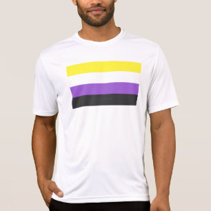 SlipperyJoe's Non-binaire Pride-vlag geel wit paar T-shirt