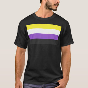 SlipperyJoe's Non-binaire Pride-vlag geel wit paar T-shirt