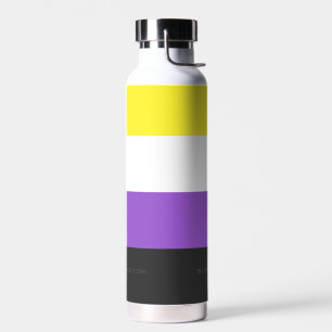 SlipperyJoe's Non-binaire Pride-vlag geel wit paar Waterfles