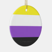SlipperyJoe's Nonbinary Pride Vlag homoseksuele ge Keramisch Ornament (Rechts)