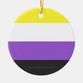 SlipperyJoe's Nonbinary Pride Vlag homoseksuele ge Keramisch Ornament (Voorkant)