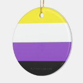 SlipperyJoe's Nonbinary Pride Vlag homoseksuele ge Keramisch Ornament (Links)