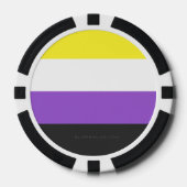 SlipperyJoe's Nonbinary Pride Vlag homoseksuele ge Poker Chips (Voorkant)