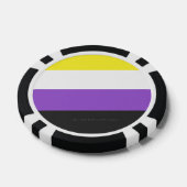 SlipperyJoe's Nonbinary Pride Vlag homoseksuele ge Poker Chips (Enkel)