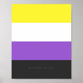 SlipperyJoe's Nonbinary Pride Vlag homoseksuele ge Poster (Voorkant)