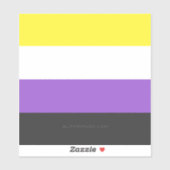 SlipperyJoe's Nonbinary Pride Vlag homoseksuele ge Sticker (Vel)