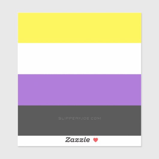 SlipperyJoe's Nonbinary Pride Vlag homoseksuele ge Sticker (Vel)