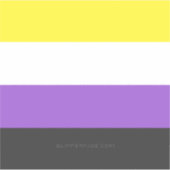 SlipperyJoe's Nonbinary Pride Vlag homoseksuele ge Sticker (Voorkant)