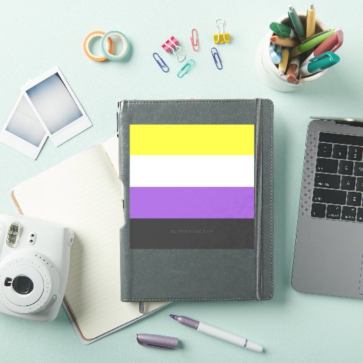 SlipperyJoe's Nonbinary Pride Vlag homoseksuele ge Sticker (iPad Cover)