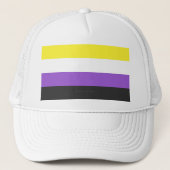 SlipperyJoe's Nonbinary Pride Vlag homoseksuele ge Trucker Pet (Voorkant)
