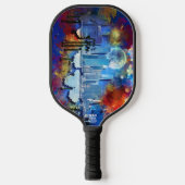 SlipperyJoe's NYC wolkenkrabbers gebouwen kunstwer Pickleball Paddle (Voorkant)