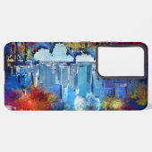 SlipperyJoe's NYC wolkenkrabbers gebouwen kunstwer Samsung Galaxy Hoesje (Linkerkant)