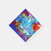 SlipperyJoe's NYC wolkenkrabbers gebouwen kunstwer Servet (Hoek)