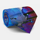 SlipperyJoe's NYC wolkenkrabbers gebouwen kunstwer Stropdas (Opgerold)