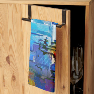 SlipperyJoe's NYC wolkenkrabbers gebouwen kunstwer Theedoek