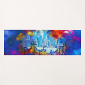 SlipperyJoe's NYC wolkenkrabbers gebouwen kunstwer Yogamat (Voorkant (horizontaal))