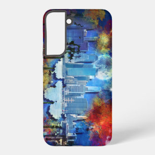 SlipperyJoe's NYC-wolkenkrabbers graffiti maanbouw Samsung Galaxy Hoesje