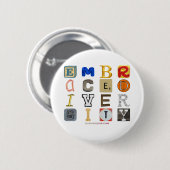 SlipperyJoe's omarmt diversiteit uitgesneden lette Ronde Button 5,7 Cm (Voorkant /achterkant)