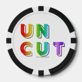 SlipperyJoe's ongesneden levendige regenboog kleur Poker Chips (Voorkant)