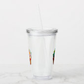 SlipperyJoe's oogverblindende regenboogcupcake wer Acryl Drinkbeker (Links)