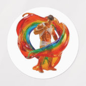 SlipperyJoe's opvallende moderne Pride-thema mascu Labels (Design 2)