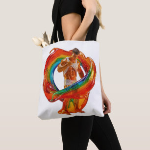 SlipperyJoe's opvallende moderne Pride-thema mascu Tote Bag