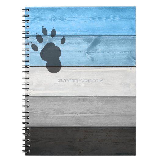 SlipperyJoe's otter-houten krat textuur beer co Notitieboek (Voorkant)